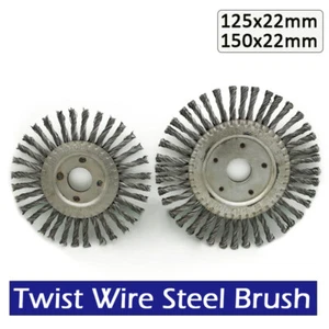 125mm/150mm 22mm Brosse à roue plate en fil de noeuds Twist pour le broyeur d'angle AU