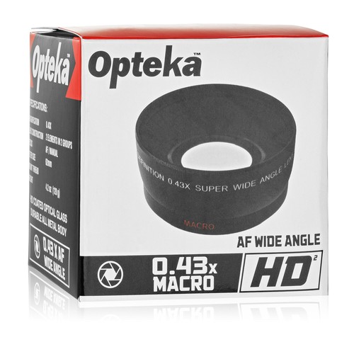 Opteka 58mm 0.43X HD Super Wide Angle Lens with Macro For Canon EOS DSLR Cameras - Picture 8 of 8