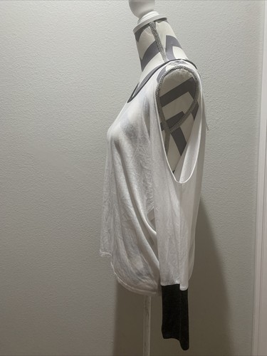 Chaser grau weiß V-Ausschnitt Kurzarm T-Shirt Tee Größe Medium - Bild 5 von 8