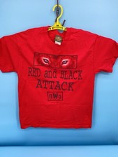 Vintage NWO Shirt Large 1998 NWO Red Black Attack Made in USA WCW Wrestling Tee