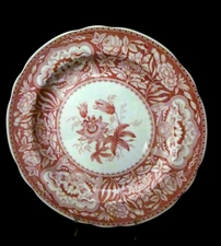 Spode Pink Floral Plate Georgian Series Archive Collection  England 10 1/2"