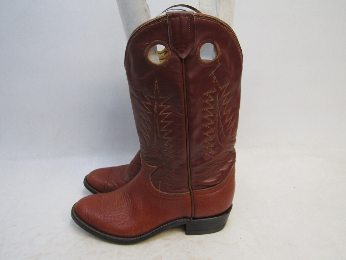 Tony Lama ⭐️ Brown Leather Cowboy Boots Vintage Tony Lama Western Brown Leather Cowboy Boots - Size  main image 3