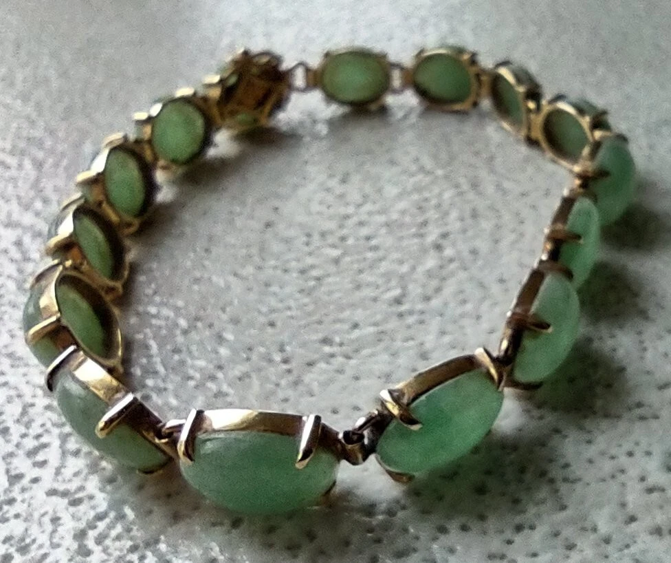 Jade 14 Karat Yellow Gold Women s Bracelet Mason Kay