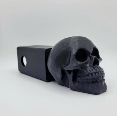 Skull Trailer Hitch Cover. Fits 2'' x 2'' Receiver. Select your Color.