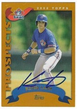 KEVIN CASH 2002 TOPPS AUTOGRAPHED SIGNED # 672 TORONTO BLUE JAYS