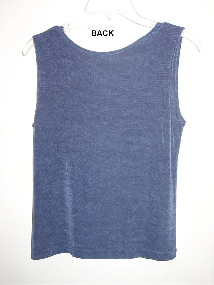 Camiseta sin mangas Weekenders M tejida azul oscuro ajustada elástica Foto 2 de 4