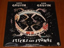 DAVE GRUSIN DON GRUSIN STICKS AND STONES LP *RARE* GRP 1st PRESS VINYL 1988 New