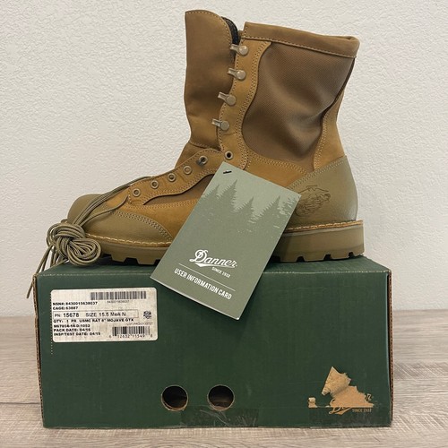Stivali da combattimento Danner USMC 8" Mojave tempo caldo Gore Tex emissione militare deserto marrone chiaro - Foto 12 di 21