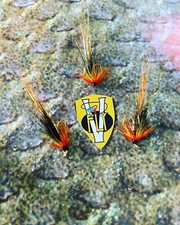 3 V Fly Size 14 Low Water Icelandic Gold Cascade Salmon Trebles