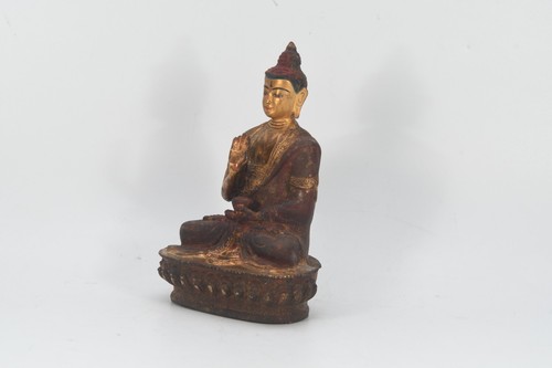 Brass Carved Antique Meditating Buddha statue handmade Buddhism Art Decor Craft - Picture 5 of 8