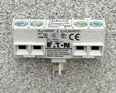 NEW EATON XTPAXFA11 MOELLER NHI-E-11-PKZ0 FRONT MOUNT AUX CONTACT 1 NO 1 NC