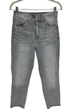 EXPRESS Womens Supper Hight Rise Slim Size 8S Jeans Medium Wash Denim Zip Up