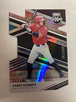 2020 Panini Elite Extra Edition Decade Die Cut #49 Casey Schmitt 142 /999 Giants