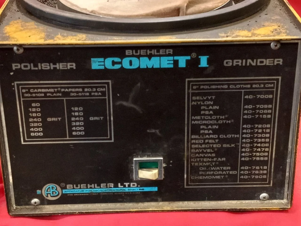 Pulidora/amoladora de mesa Buehler Ecomet1 49-1601-160 Foto 2 de 4