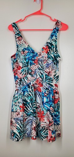Azul Women's Swim Dress Size 16 Tropical Floral Swimsuit Bathingsuit Hawaiian - Picture 2 of 13