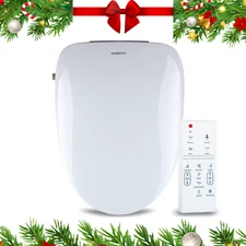 Smart Toilet Seat Electric Bidet Elongated Auto Deodorization Heated Nightlight