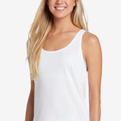 White Racerback Jockey Retro Stripe Racerback Tank 2256 Medium White | eBay