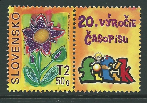 Slovakia 2011 - Children Stamp Day Art Flower Painting - MNH