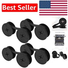 Durable Twin Spool Typewriter Ribbons - 4 Pairs Compatible  Long-lasting