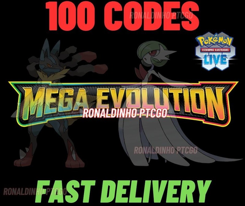 100x  Mega Evolution Codes Booster Pokémon TCG LIVE - PTCGL - SENT FAST