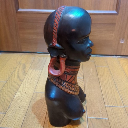 Ebony Figurines Crafts African Ethnic Doll Interior - Imagen 5 de 11
