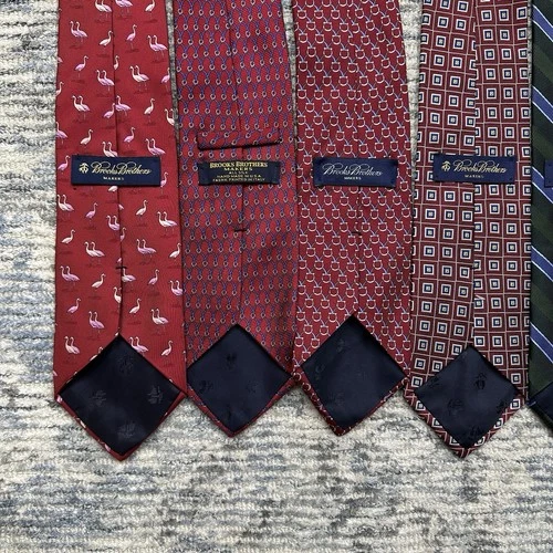 Lot of 8 Brooks Brothers Makers Silk Ties Made USA NYC Striped Geometric Dot image 9