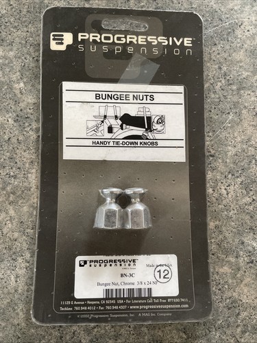 Progressive Suspension BN/3C Bungee Nuts 3/8 x 24 NF Pair Tie Down Knobs NOS