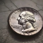 ***SILVER*** 1951-P WASHINGTON Quarter 90% Silver Coin Brilliant Uncirculated