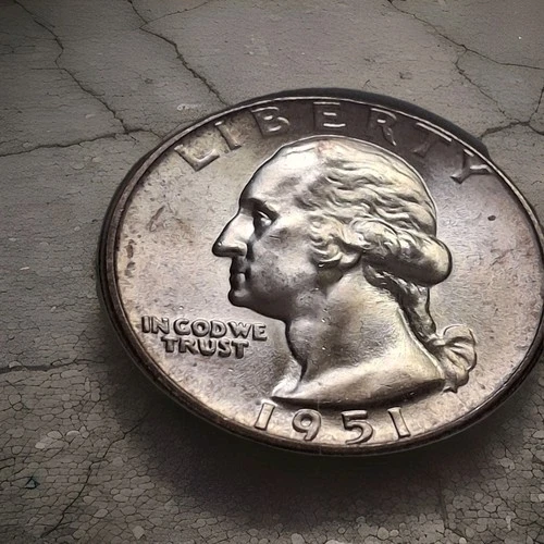 ***SILVER*** 1951-P WASHINGTON Quarter 90% Silver Coin Brilliant Uncirculated