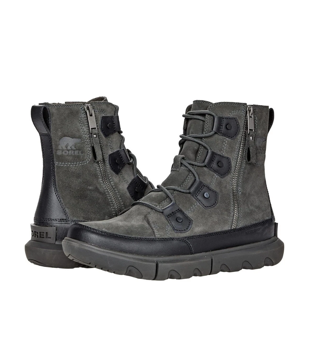 Sorel Explorer Boots size 11.5 - Black - Dual Zip Waterproof - Insulated - NEW