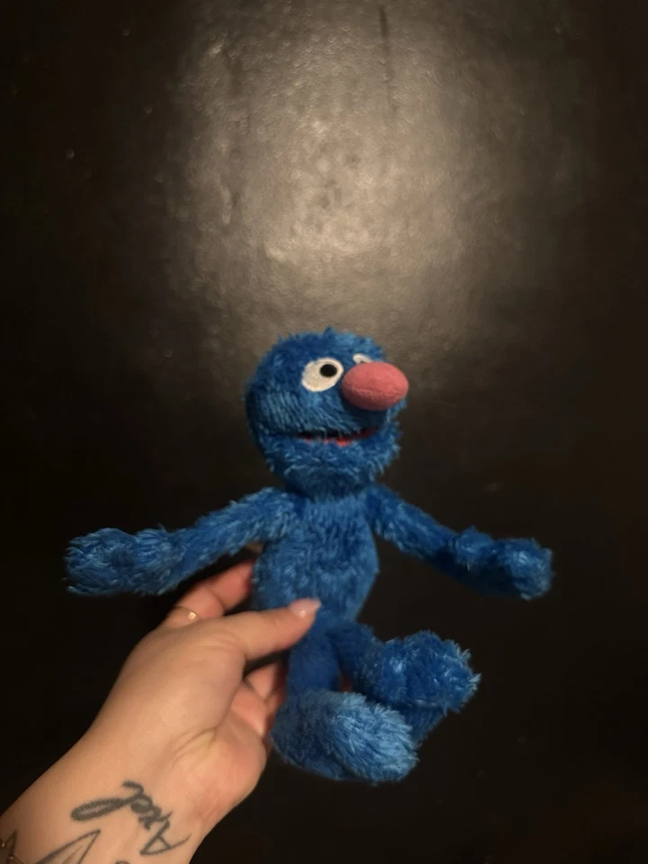 Muñeca de juguete de peluche peluda monstruo azul de 10 pulgadas Sesame Street Grover Foto 4 de 4