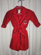 Vintage Tom  Jerry Robe Child's  Red Bathrobe Girl Boy Kid Size 5 Bath Belted