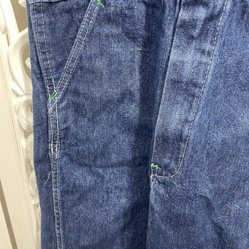 Vintage KEY "Imperial" kids Sz 5 Blue Denim Jean Overalls Long made in the USA - Picture 5 of 8