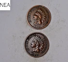 1907+1909 Indian Head Penny Cent Set/Lot ~ XF/AU ~ 2 Coins ~ ZIL23