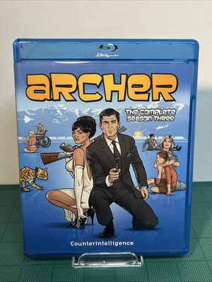 #ad Archer: The Complete Season Three Blu ray 2013 2 Disc Set Tested Clean $13.95