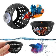 2pcs Floating Bettas Hide Shrimp Cave Fhiny Bettas Tunnel Aquarium Fish Hid...