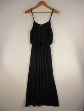 Olivia Rae Dress Womens S Black Maxi Spaghetti Strap Blouson Elastic Waist
