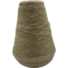 Vintage 1980s Beige Wool Blend High-Quality Yarn Cone