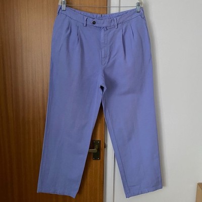 Loro Piana Chino Hose Herren (52) W35  L28,5  Lavendel Leinen & Baumwolle Italy