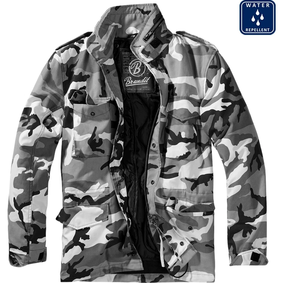 Brandit - M65 Fieldt Vintage Parka Veste de Champ Snow Camo