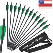 Archery Crossbow Arrows 20In Carbon Arrows +/or Quiver Hunting Shooting Target