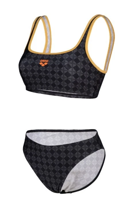 Arena Damen Badeanzug Schwimmanzug 50th Bikini , Schwarz/Gold, DE36 UK/USA32