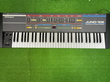 Roland JUNO-106 Analog Vintage Synthesizer 61-Key with Power Cable Tested Used