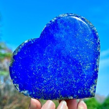 349G Natural Lapis Lazuli Crystal Quartz Hand Carved Heart-shaped Healing Gem