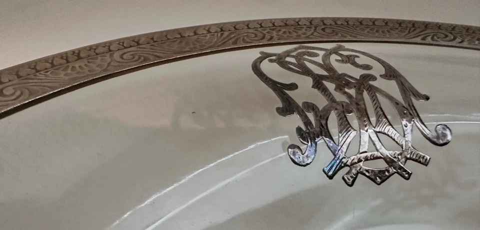 12 cuencos antiguos hechos a mano con monograma con marca de ley Foto 4 de 4