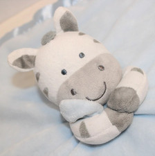 Carters Zebra Blue Lovey Plush Satin Edge Rattle Security Blanket Handsome