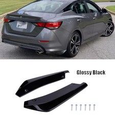 Rear Spats Bumper Lip Splitter Diffuser Canard Spoiler Black For Nissan Sentra Rear Spats Bumper Lip Splitter Diffuser Canard Spoiler Black For Nissan Sentra