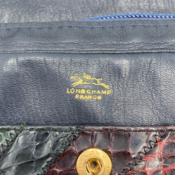 Longchamp Python Embossed Shoulder Bag Leather 01a - image 4