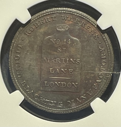 Great Britain ND Half Penny: London-R. Warren-NGC AU55BN - Picture 4 of 4