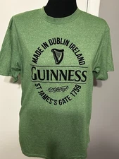 Guinness Large Green T-Shirt That Says “ Made In Dublin Ireland” 1759